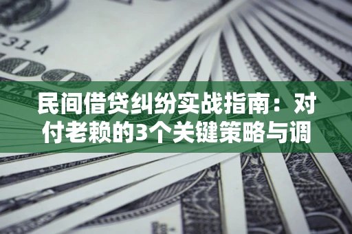 北京民间借贷纠纷实战指南：对付老赖的3个关键策略与调解盲区解析