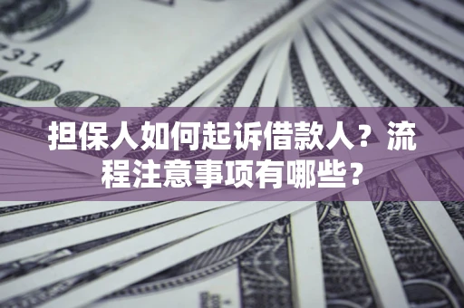 北京担保人如何起诉借款人？流程注意事项有哪些？